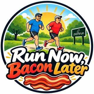 Run Now, Bacon Later logo